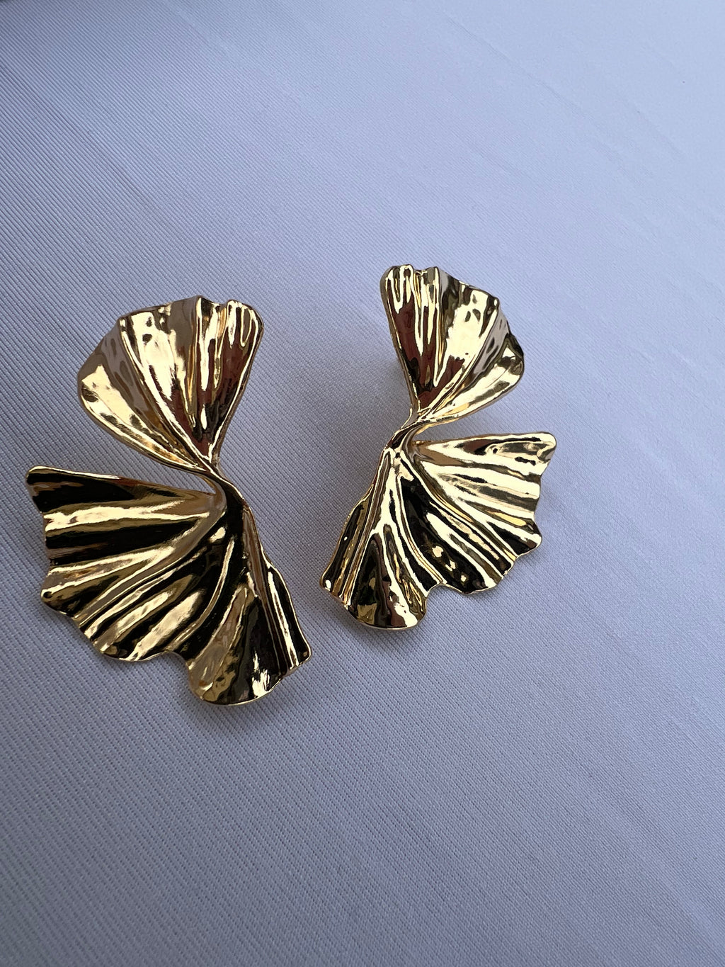 Ginkgo Biloba Leaf Earrings