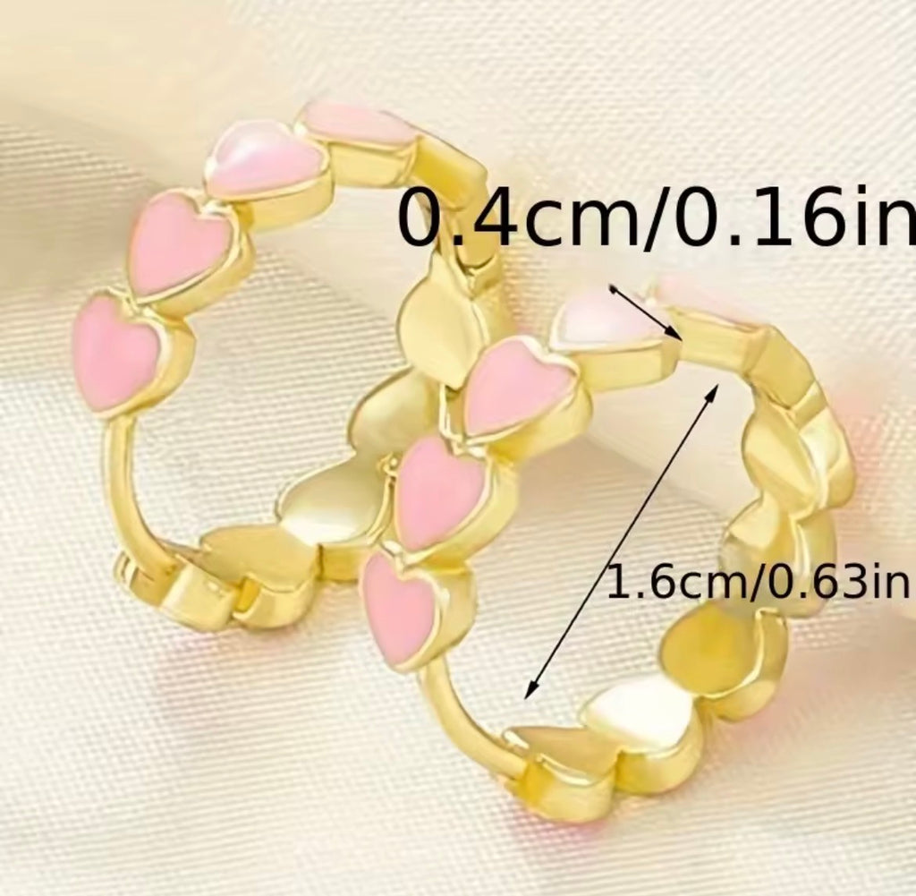 Heart Hoops Earrings